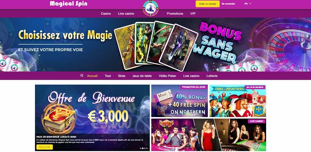 magical spin casino : le site internet