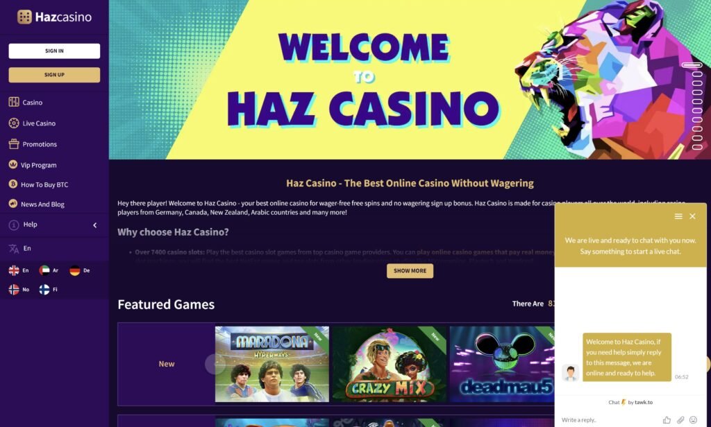 haz casino support client