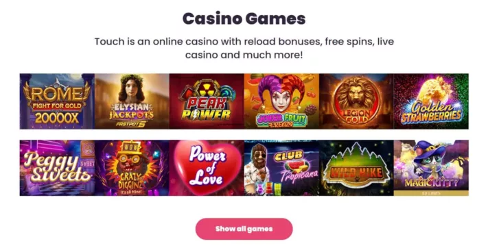 bonus touch casino