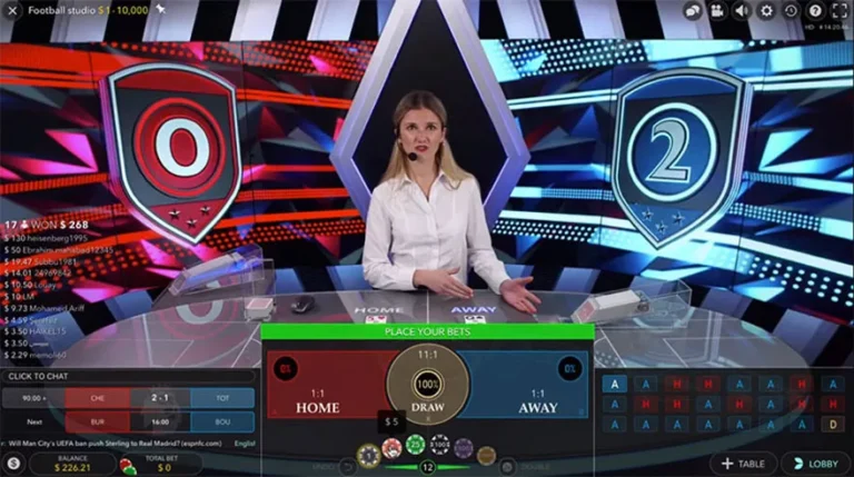 Football Live Studio par Evolution Gaming