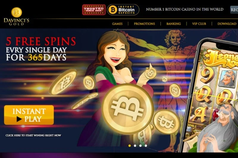 test davinci gold casino