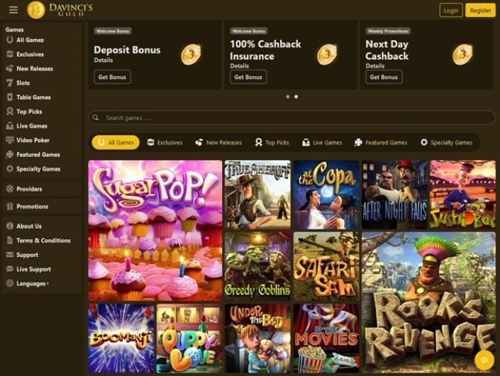 davinci gold casino avis