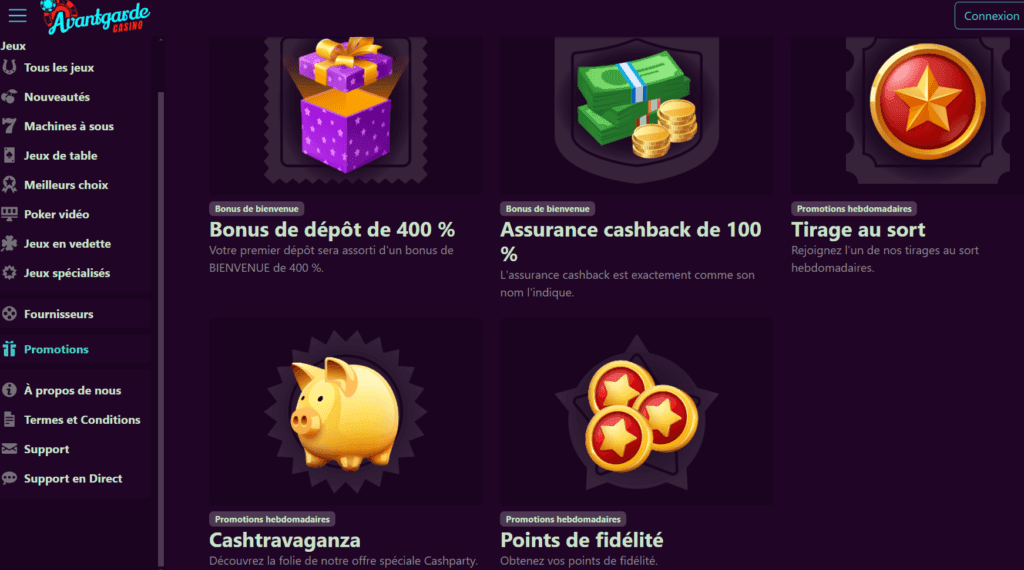 test AvantGarde Casino