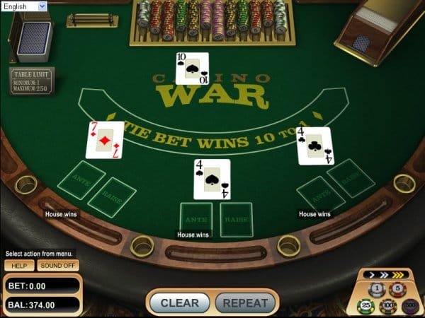 jouer au casino war