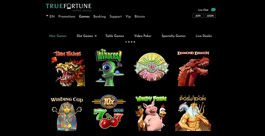 true fortune casino jeux