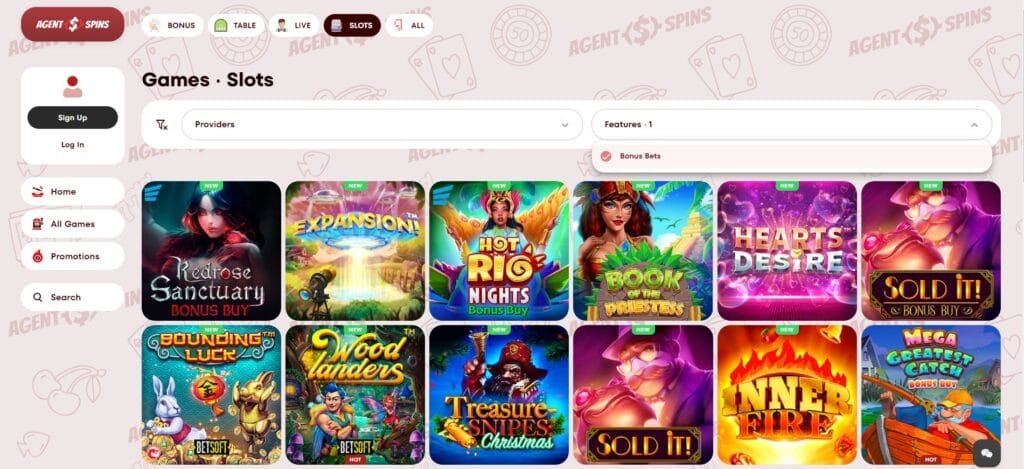 bonus agent spins casino