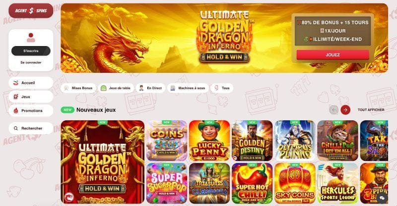revue agent spins casino
