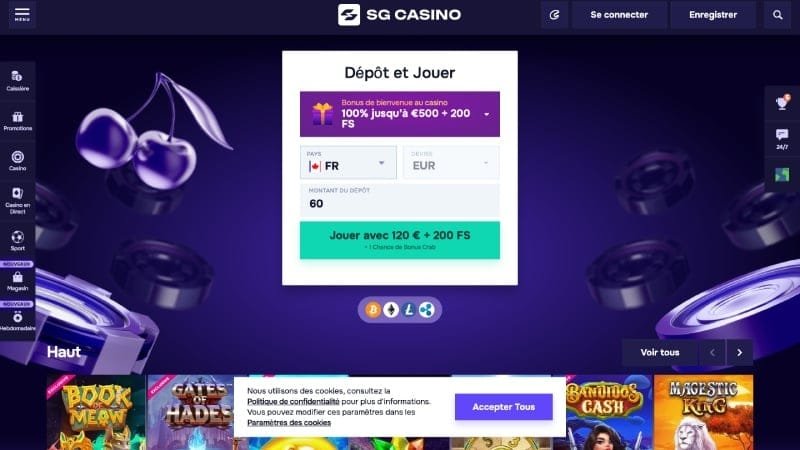 SG Casino test
