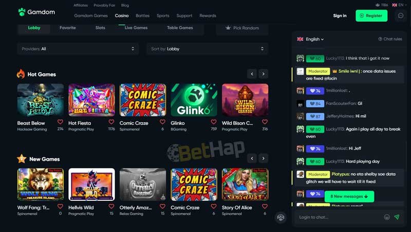avis gamdom casino