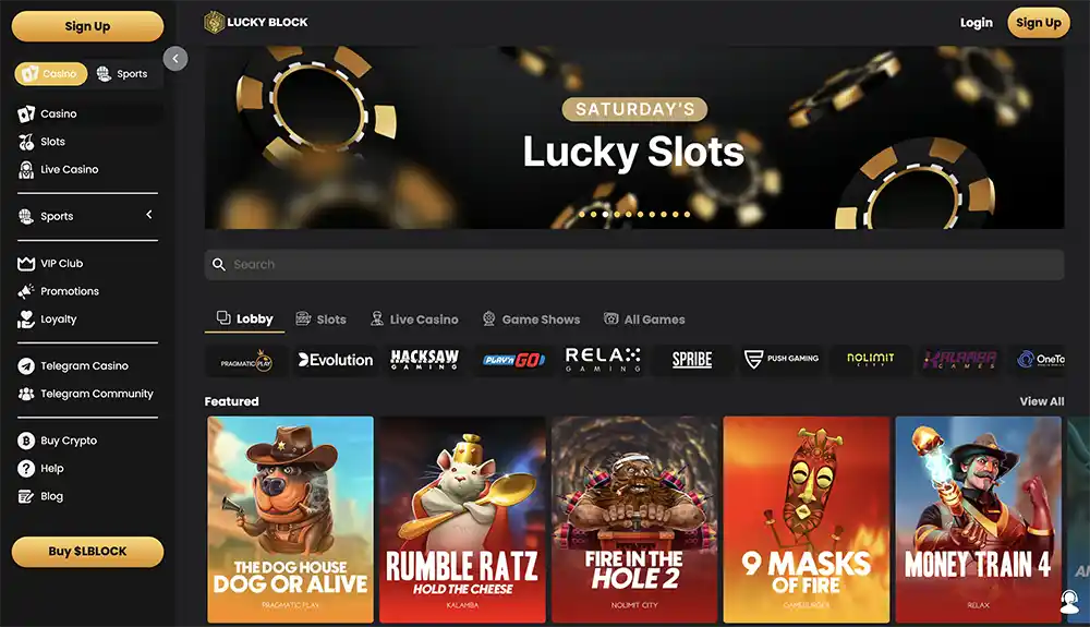 lucky block casino revue