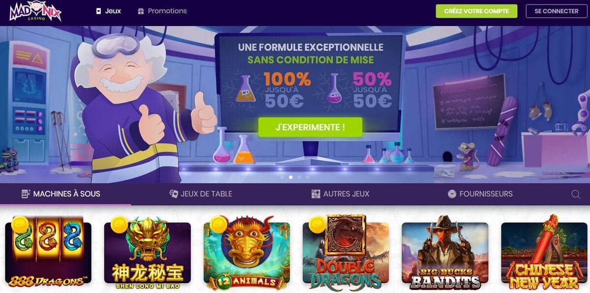 avis madnix casino
