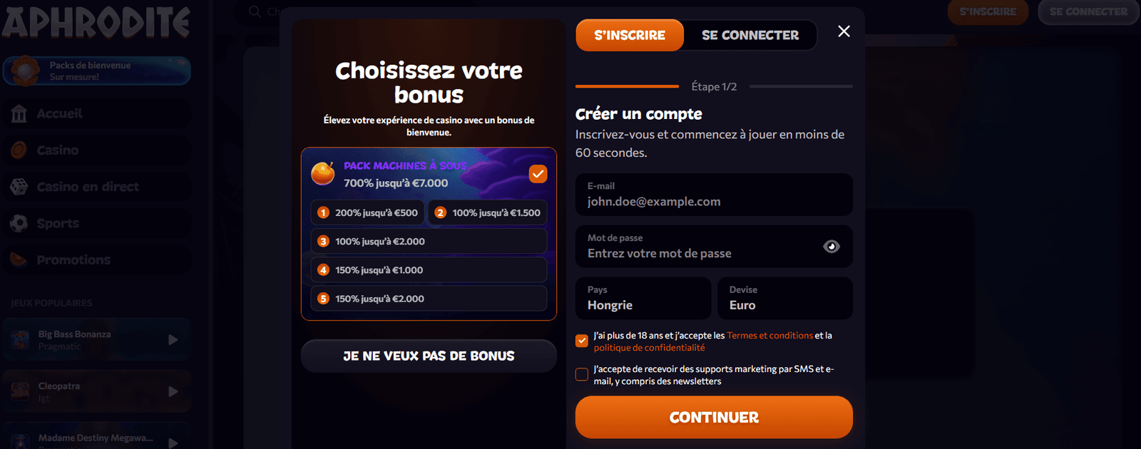 avis aphrodite casino