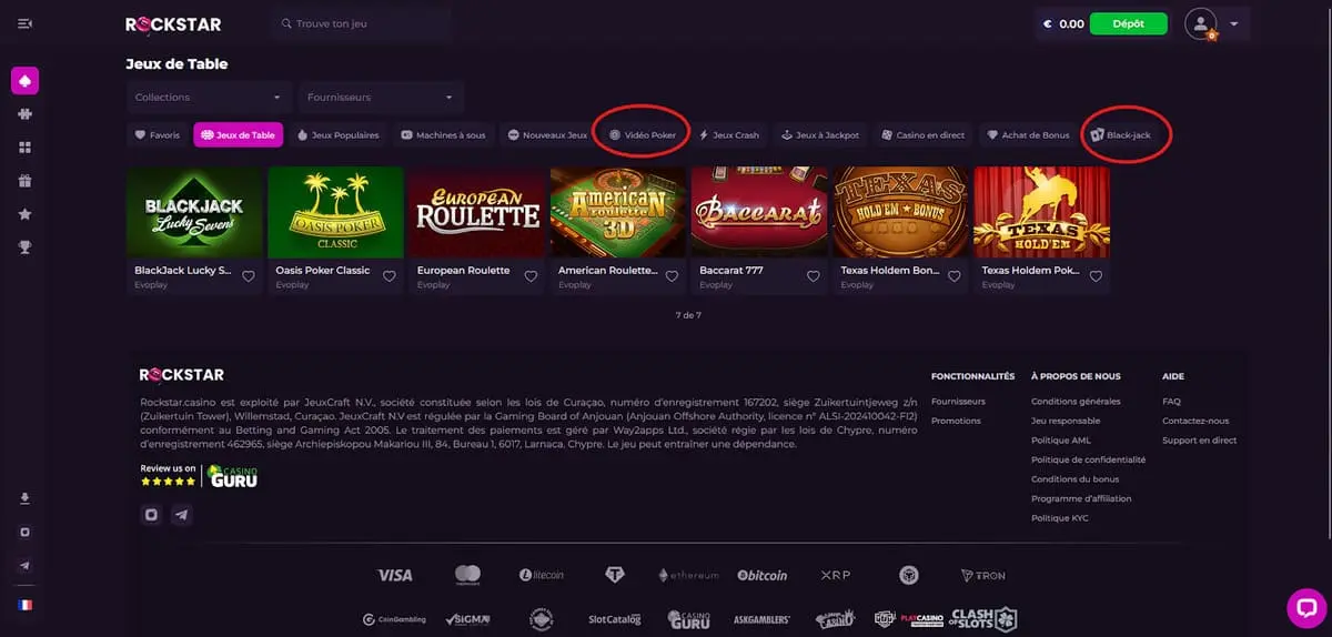 rockstar casino avis