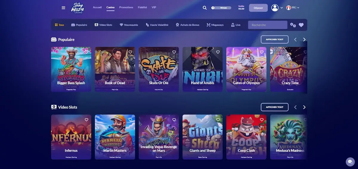 shiny wilds casino avis