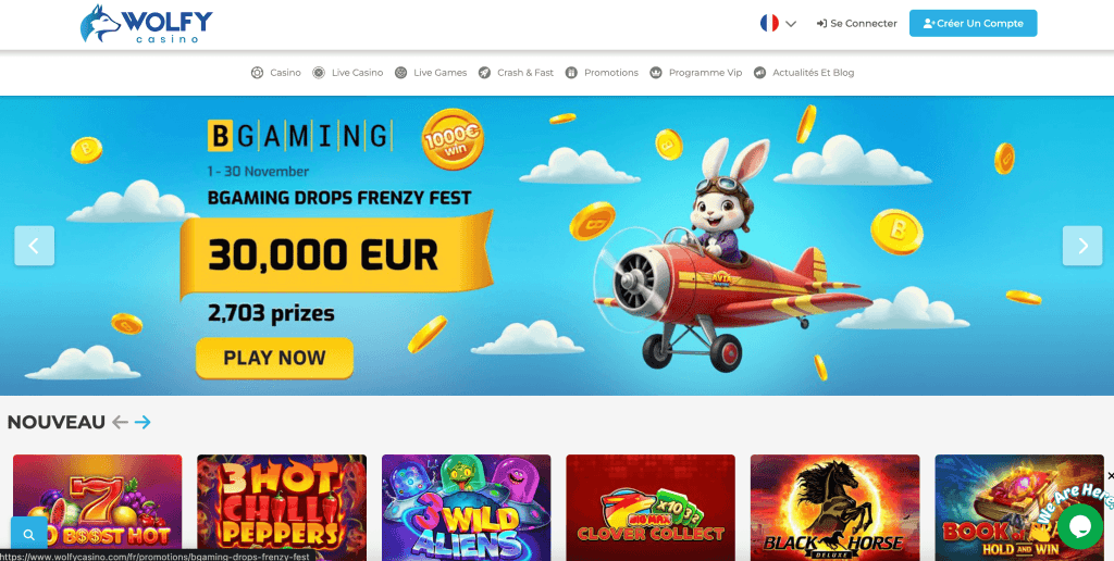 wolfy casino bonus