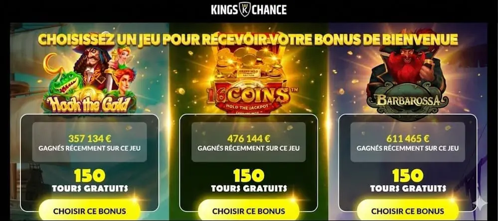 150 free spins sans dépôt