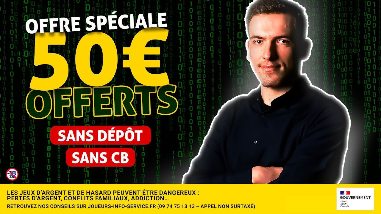 Casino 50€ sans dépôt