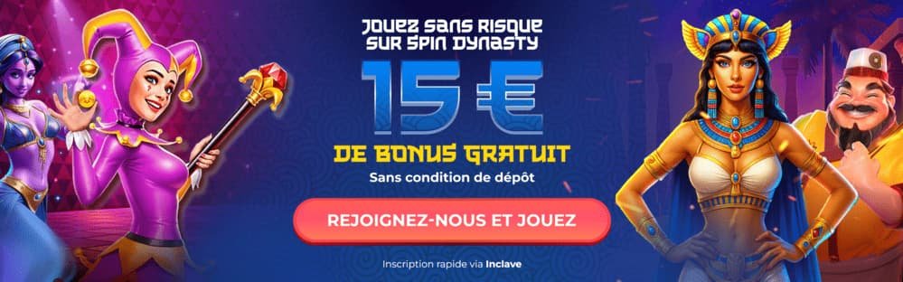 15€ offerts sans dépôt